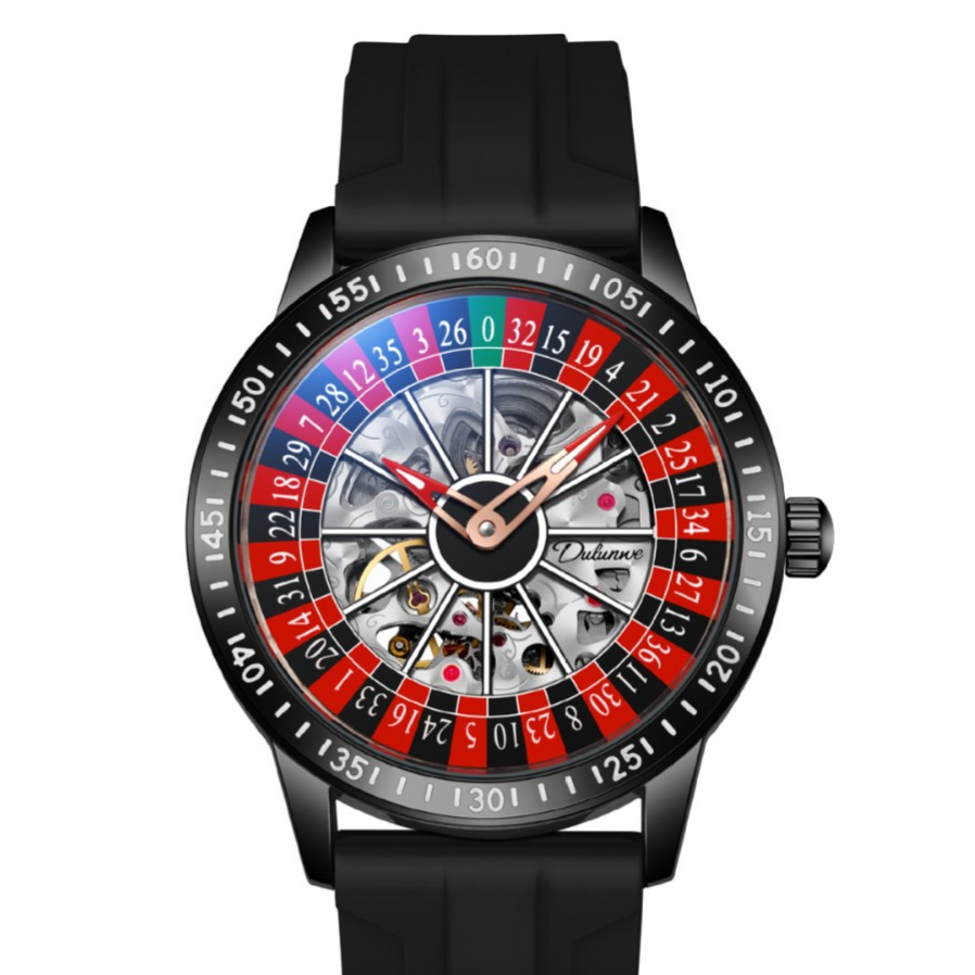 Automatic Mechanical Roulette Watch with Luminous Display