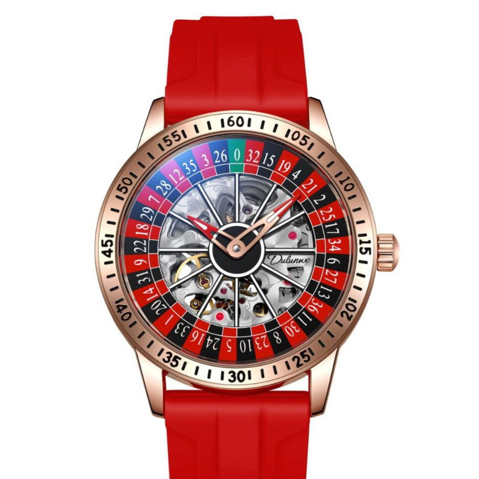 Automatic Mechanical Roulette Watch with Luminous Display