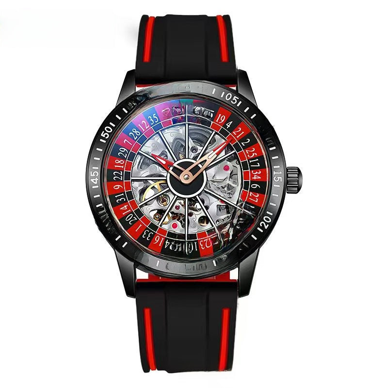 Automatic Mechanical Roulette Watch with Luminous Display