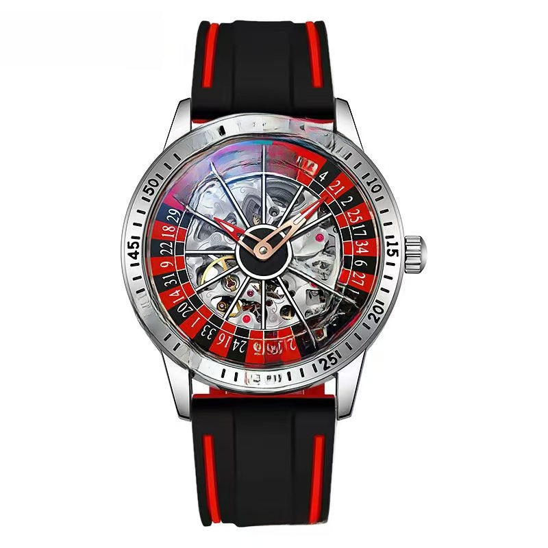 Automatic Mechanical Roulette Watch with Luminous Display
