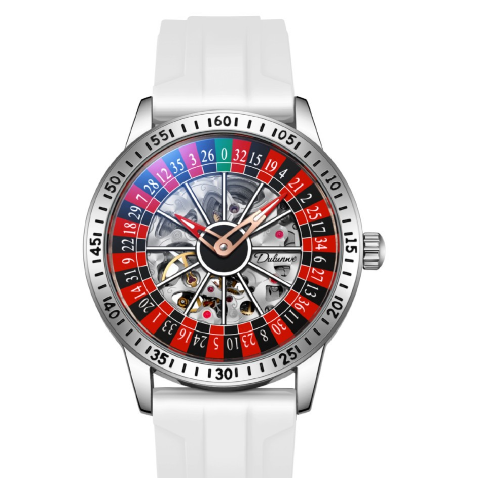 Automatic Mechanical Roulette Watch with Luminous Display